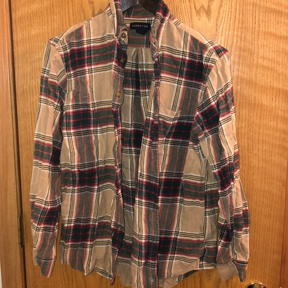 M Lands End Flannel